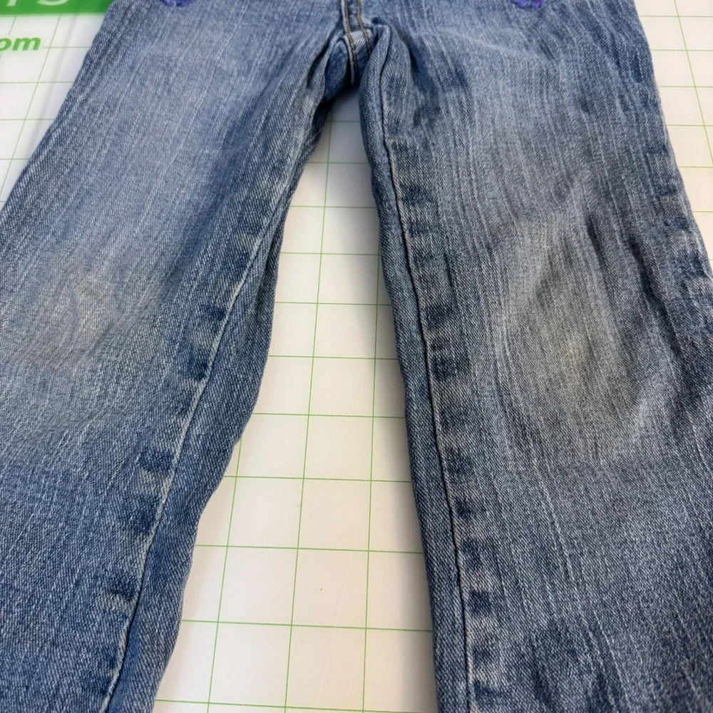 Vintage Skechers retro floral embroidered jeans girls 4T